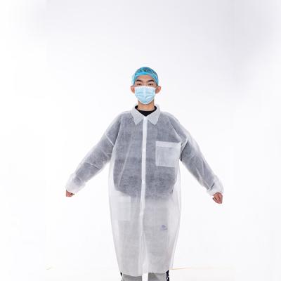 China High Quality Breathable Isolation Gown Working Coat Blue/White Disposable Lab Uniform for sale