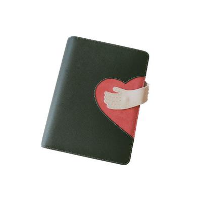 China Hardcover Custom Good Selling Black A5 PU Ring Binder Leather Notebook Planner for sale