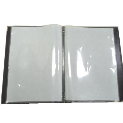 China PU Leather Menu Folder Customized A4 A5 Size OEM PU Leather Menu Cover Folder Restaurant Supplies for sale