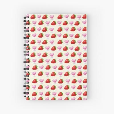 China Eco-friendly Paper Wholesales Custom Printed Pattern School Stationery Spiral Handmade Paper Lined Notebook for sale