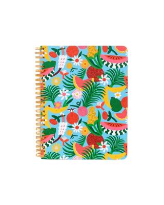 China Eco-Friend Business Office Supply Gold Spiral Notebook Custom Printed Hardcover Journal Planner for sale