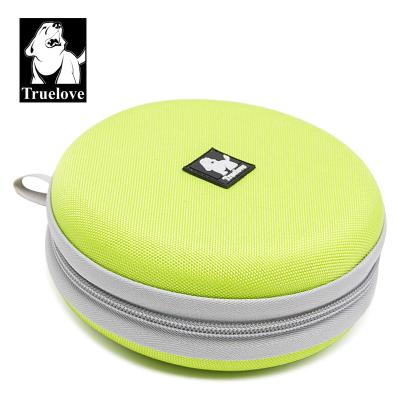 China Beloved Non-automatic Portable Foldable Waterproof Dog Trained Food Feeder With Zipper Travel Outdoor Dog Feeding Bowl for sale