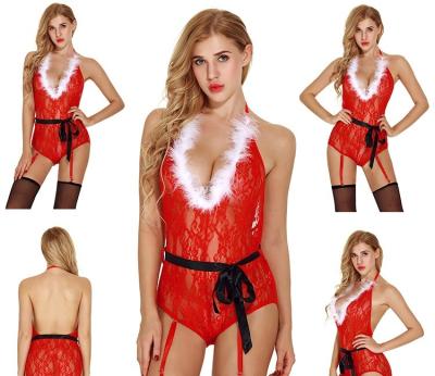 China Hot Selling Sex Cotton Ladies Sexy Underwear Christmas Style Mature Woman Sexy Lingerie Sexy Female Nightgown for sale