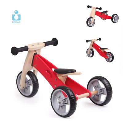 China UDEAS Toddler Balance Bike Wooden Tricycle Wooden Balance Bike Eco-friendly Material for sale