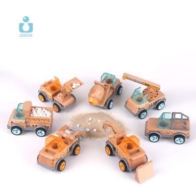 China DIY Practice UDEAS Push Craft Wooden Toy Car Wooden Organic Car Toys Wooden Car Toy for sale