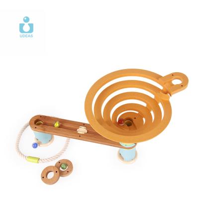 China ROD toy for children UDEAS 2021 small block 48 pcs run marble toy set building block marble run woods for sale