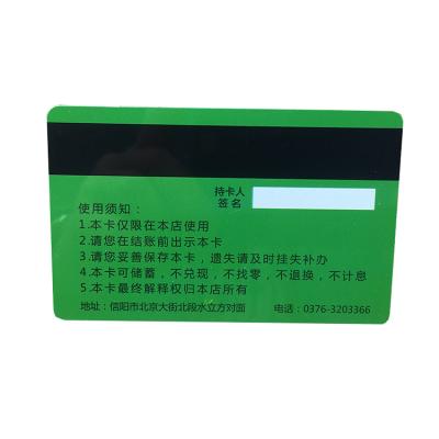 China Waterproof/Waterproof Hot Selling PVC Magnetic Stripe Card With Embossing Number Loyalty Card With Signature Panel for sale