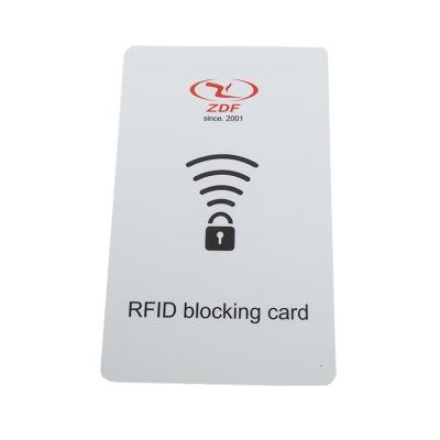 China Waterproof / Waterproof RFID Card Security Protector RFID Blocking Card / Anti Skimming Logo Customized for sale