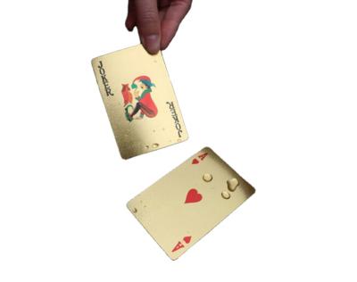 China Normal Game Size And Plastic 24K Gold Card Poker Game Cards for sale