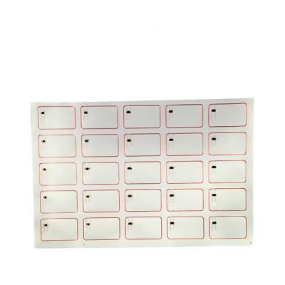 China RFID Chip Standard Layout Plastic PVC Inlay Sheet for 125khz or 13.56Mhz RFID Cards for sale