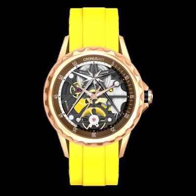 China CRONUSART Tourbillon 316L Chronograph CRONUSART Tourbillon 316L Yellow Sapphire Watch High Class Wristwatch Stainless Steel Case for sale