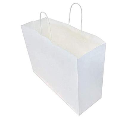 China Wholesale Recyclable Reusable Foldable Shopping Gift Box Custom Kraft Goods Recycled Paper Shopping Bag With Logos Bolsas de Papel for sale