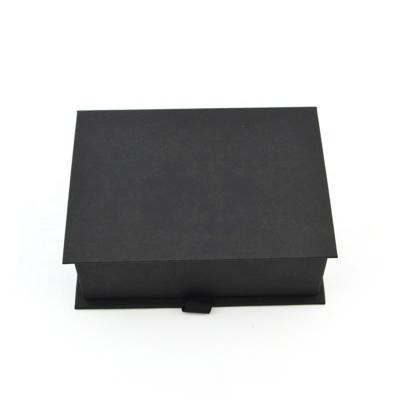 China Hot Sales Recyclable Folding Storage Box Custom Rigid Matt Black Magnet Gift Box Gift Packaging Announcement Box for sale