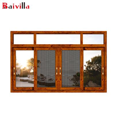 China Waterproof Aluminum Cheap House Windows Woors Mesh Window Aluminum Sliding Price Philippines for sale