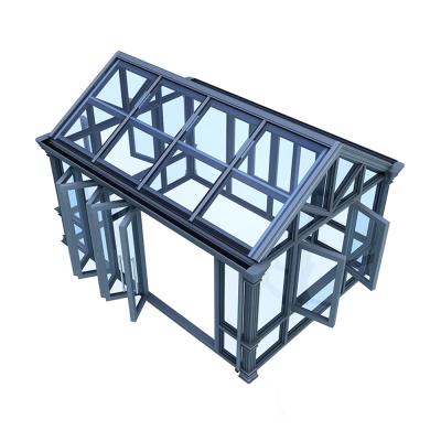 China Residential Anti Corrosion Aluminum Sun House Triangle Glass Houses Roof With Laminated Glass For Glass House Kits for sale