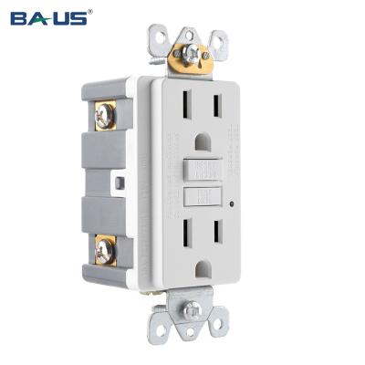 China cUL GF15 Self Test UL Listed White 15 Amp gfci outlet plug with wallplate America gfci self test alexa for sale