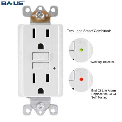 China New Gfci Gfci Receptacle Gfci Self Test GF 15a 125v 2021 Outlet For US Residential for sale