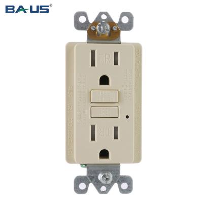 China US 15A 125V self-test GT US TR tamper heavy duty gfci outlet self-test receptacle, gfci 15A wall switch for sale