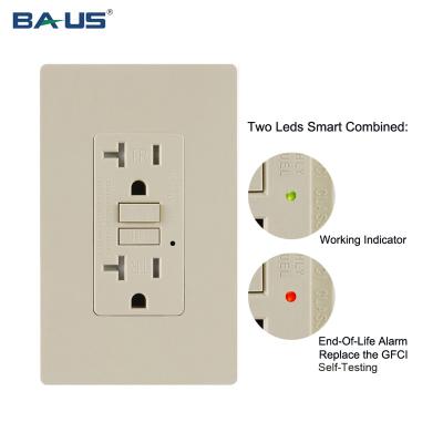 China US TR Tamper American GT 20a 125v heavy duty wall gfci self-test outlet with wall outlet outlet cover for sale