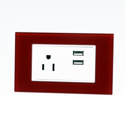 China Best Selling American Standard Residential / General Purpose Decor Receptacle with USB Charger 118TBR-USB 5V 2.1Amp for sale