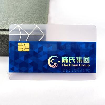 China Waterproof/waterproof 13.56mhz RFID professional custom programmable contact ic card sle4428 radio frequency EMV smart card maker for sale