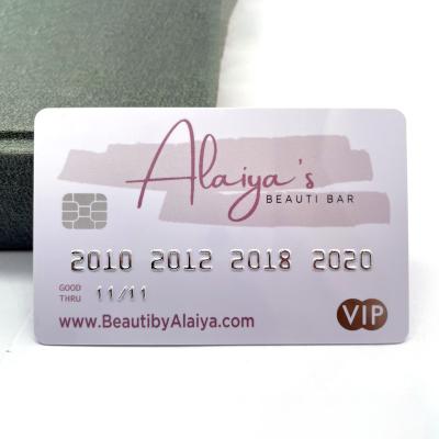 China CR80 Member/Supermarket/Mail Plastic Card With 4428 Chip And 4428PVC Printing Logo HICO Magnetic Stripe Visa Credit Card Custom Business Smart Card for sale