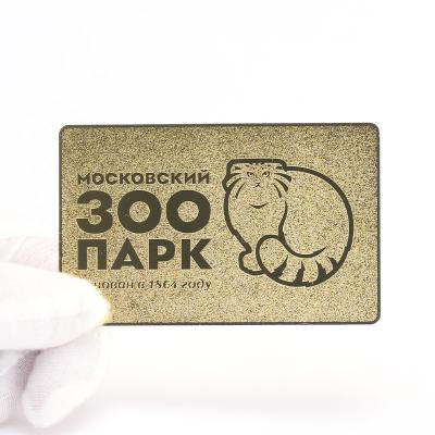 China Custom Luxury Packaging Service Europe Gold Metal Membership Card 0.8mm NFC Laser Blank Stainless Steel Business Card Printing for sale