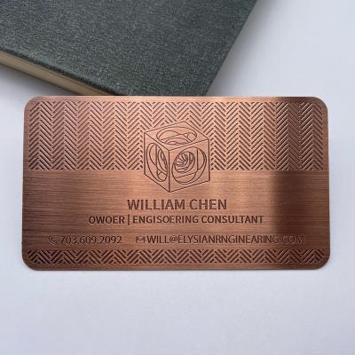 China Luxury Printing Stainless Steel Rose Gold Embossed Smart Card Europe Business Metal Business Card Debit Transaction Credit Card 0.8mm for sale