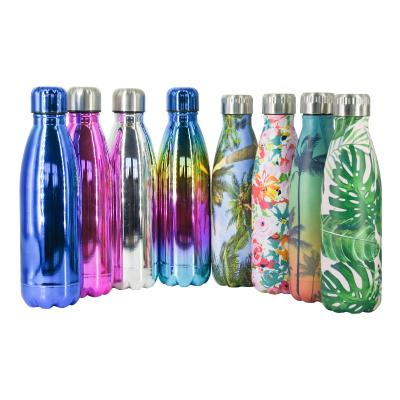 China Sustainable 500ml Cola Shape Double Wall Vacuum Stainless Steel Coke Water Bottle for sale