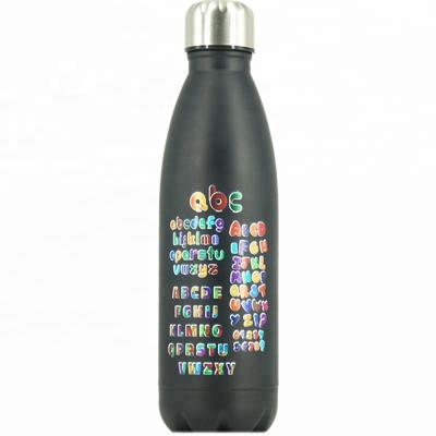 China Sustainable Eco Friendly Vacuum Flask , 17oz Custom Print 3D Insulated Stainless Steel Cola Water Bottle for sale