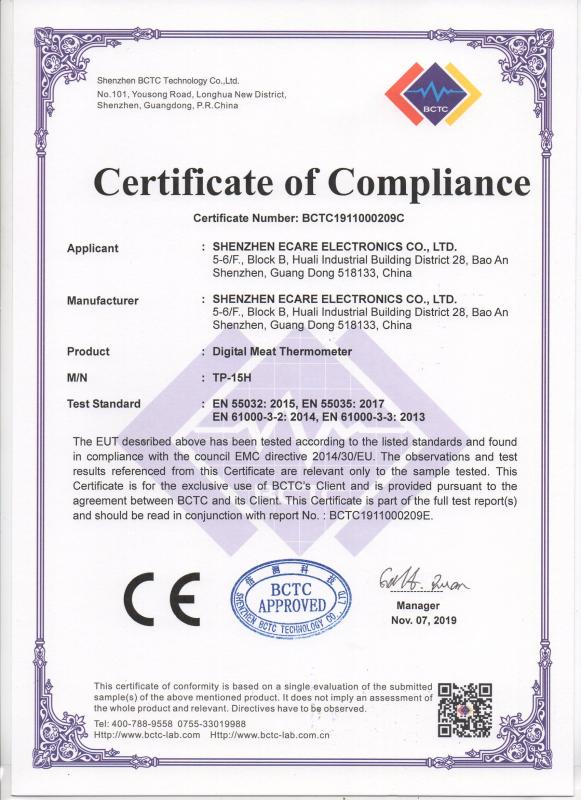 CE - Shenzhen Ecare Electronics Co., Ltd.