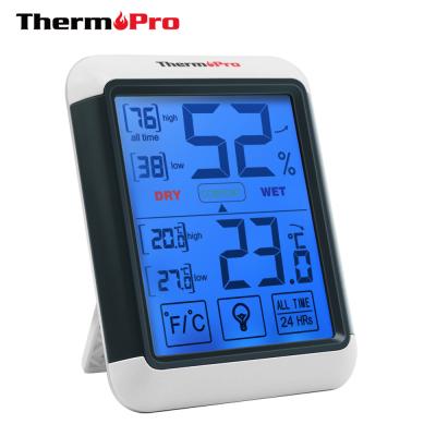 China Bath Thermometers ThermoPro TP55 Digital Room Thermometer and Night Light with LCD Screen for sale