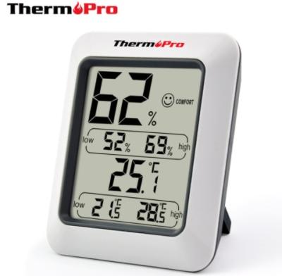 China Bath Thermometers ThermoPro TP50 Digital Thermometer Indoor Magnetic Hygrometer for sale