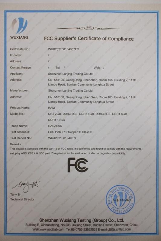 FCC - Shenzhen Lanjing Trading Co., Ltd.