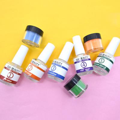 China Hot selling nail acrylic powder glitter match dip powder and gel polish liquid and powder nails for sale