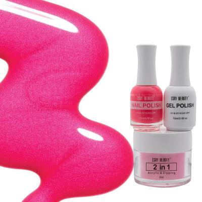 China Easy soak off fast drying acrylic dipping powder set 3 in 1 set dip powder nail gel Polish for sale