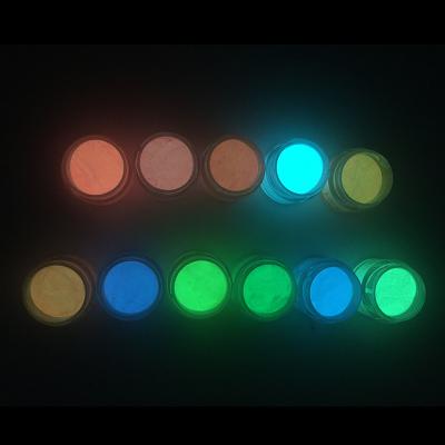 China Luminous acrylic dipping powder neon colors glow in the dark acrylic nail powder for sale