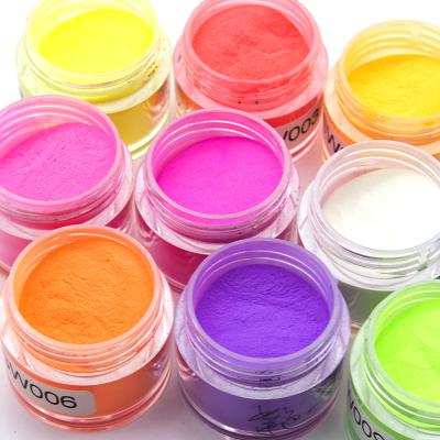 China 1oz air dry Glow In Dark Glitter Decoration Luminous Dipping Nail Powder for sale