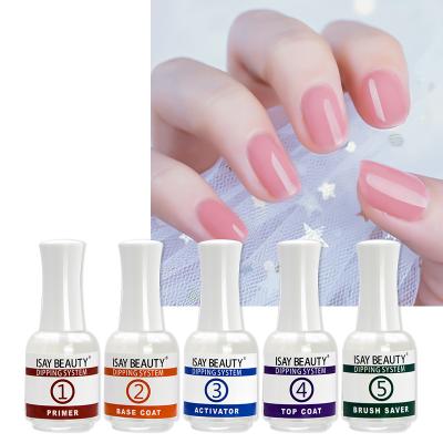 China Factory price no need lamp dipping powder base top coat activator more strong base coat for sale