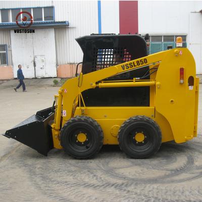 China Construction material shops VSSL750 mini wheel skid steer loader 0.75T for sale 750 kg for sale