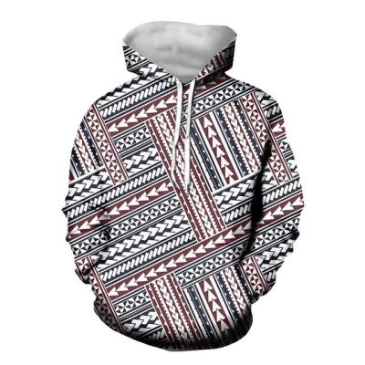 China Plus Size Hot French Polynesian Fashion Streetwear Tahiti Hawaii 3D Printing Oversized Mens Sweatshirts with Pocket Hoodie Custom Hoodie for sale