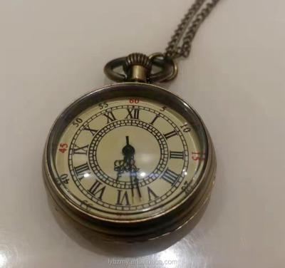 China Classic Small Antique Wing Bronze Dia 27MM Roman Pocket Watch for sale