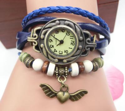 China Wholesale Leather Braided Bead Rope Bracelet Bird Charm Bird Charm Non-specific Wood Watch for sale