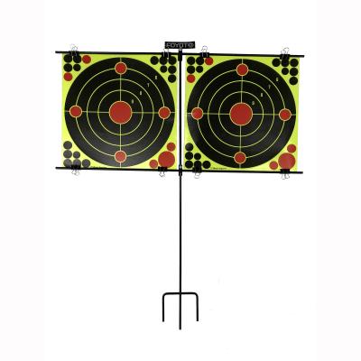 China Metal 2 Target Shooting Target Stand Paper Holder Frame Steel Stand for sale