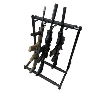 China 3 Single Seats Hunting Rifle Gun Weapon Rack Shooting Display Stand 62*46*70 - 73cm for sale