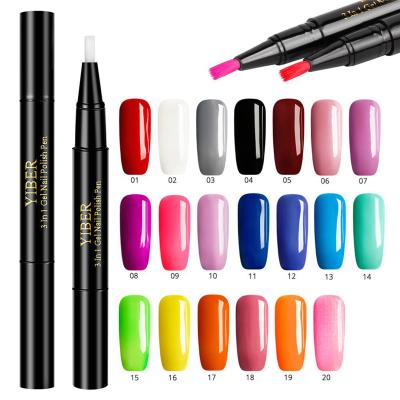 China Easy Colored Painting New multi color paintbrush nail polish glue DIY nail polish glue Easy to use nail pen for sale