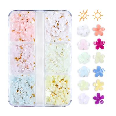 China Easy Apply New flowers that change color with the weather diy decoration sticker accessories nail art slice decoration for sale