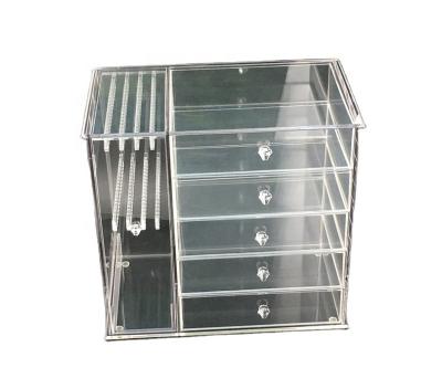 China Acrylic five-layer drawer storage box jewelry storage rack Customize any size large storage box display stand Home dressing tab Style: Luxury for sale