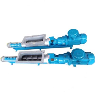 China food & The beverage plant open hopper single screw pump, the size of the opening can be adjusted for sale