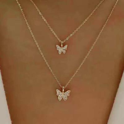 China European Style Gold Color Letter Name Necklace For Women Multi Word Layer Personalize Pendants Necklaces 2023 Fashion Bohemian Jewelry for sale